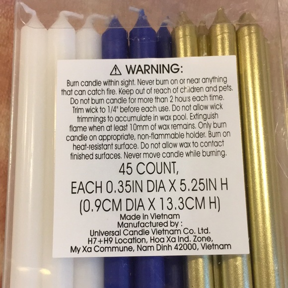 Festive Lights Hanukkah Candle Set 45 ct NWT - Picture 7 of 11